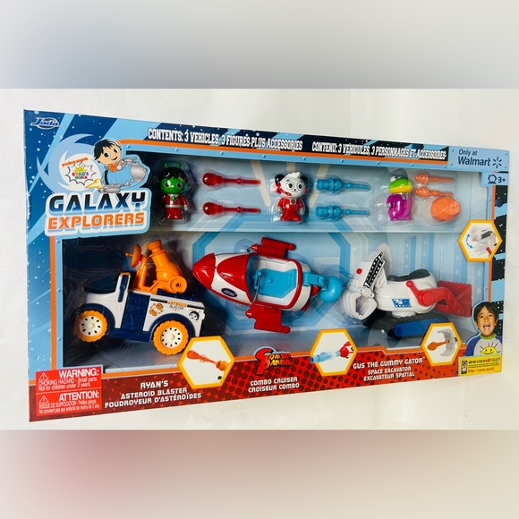 New Ryan's World Galaxy Explorers Asteroid Blaster Exclusive box Playset - Picture 7 of 7